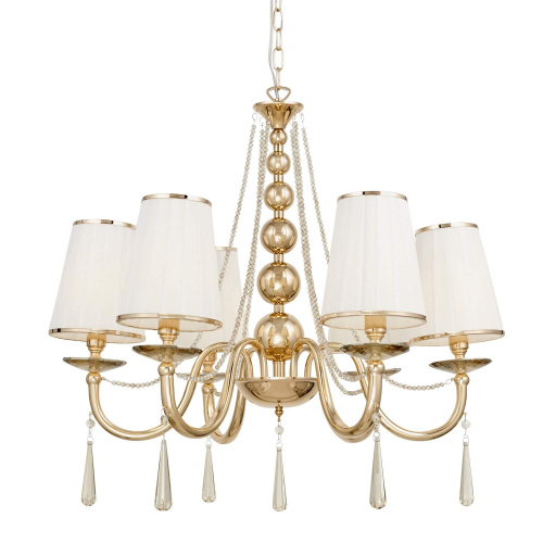 Хрустальная подвесная люстра Lumina Deco Fabione LDP 1200-6 F.GD фото 8