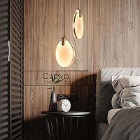 Подвесной светильник Cloyd BOSFOR-A P1 / Ø25 см - алебастр - латунь (арт.11164)