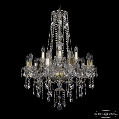 Люстра хрустальная 1415/10+5/220/h-86 G Люстра хрустальная 1415/10+5/220/h-86 G