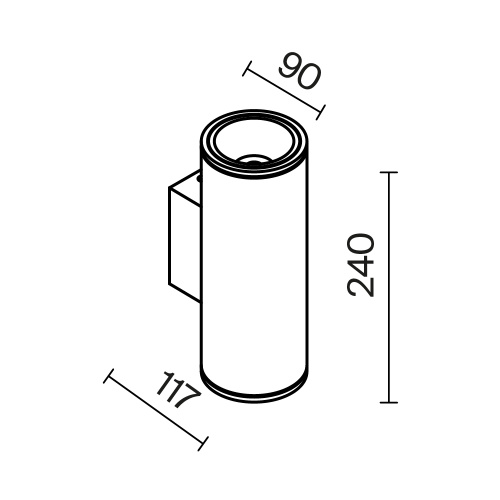Уличный настенный светильник Outdoor O303WL-L24GF3K фото 5