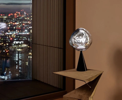 Настольная лампа Melt Cone Fat silver фото 3 Настольная лампа Melt Cone Fat silver фото 3