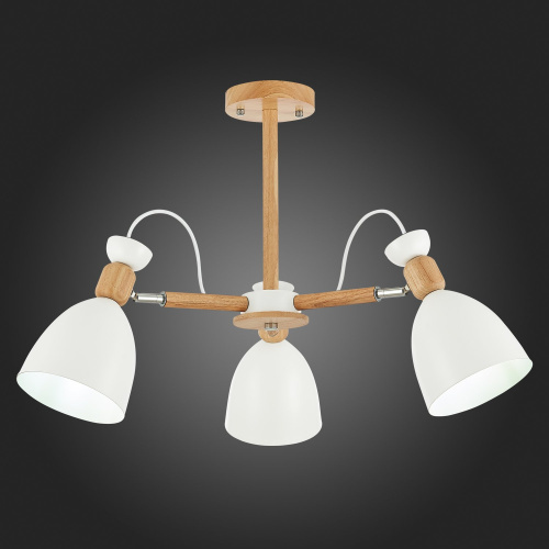 SLE103802-03 Светильник потолочный Светлое дерево, Белый/Белый E27 3*60W BALCAMO фото 3