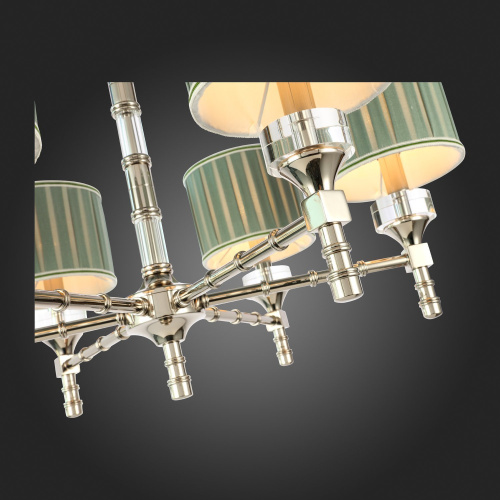 SL1121.103.06 Люстра подвесная ST-Luce Никель/Оливковый E14 6*40W OLEO фото 3