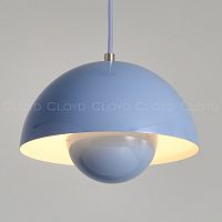 Подвесной светильник Cloyd ERMA-B P1 / Ø23 см - голубой (арт.11396)