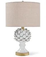 Белая настольная лампа "Мерида"