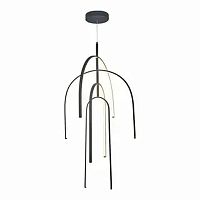 Люстра подвесная Alfa Light F3924-61 BK 95W φ80*H12 0