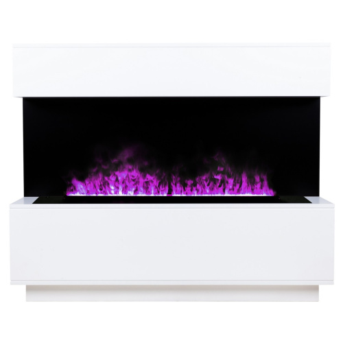 Каминокомплект MODERN/МОДЕРН Белый матовый с очагом Электроочаг CASSETTE/КАССЕТА LED 1000 фото 2