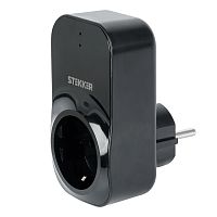 Реле напряжения для розетки STEKKER  VP-100B-3M, 230В,16A,черный