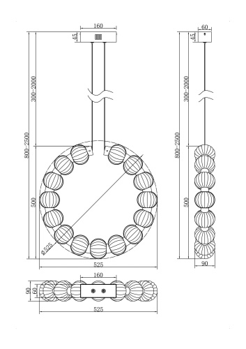 Подвесной светильник Maytoni MOD555PL-L23CH5K фото 4