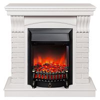 Электрокамин RealFlame Jazz WT белый с очагом Fobos Lux Black