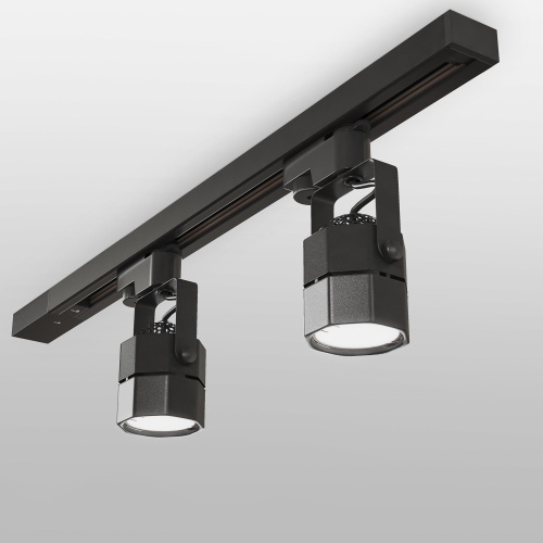 Трековый светильник для однофазного шинопровода Robi GU10 Черный MRL 1004 фото 3