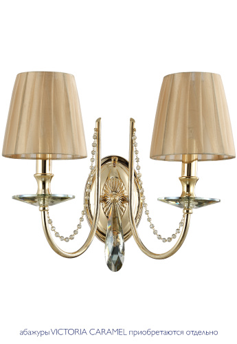 Бра Crystal Lux VICTORIA AP2 GOLD/AMBER фото 3