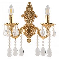 Бра с хрустальными подвесками AL7801B14/2/175 A G Bohemia Ivele Crystal (Богемия Ивеле Кристалл)