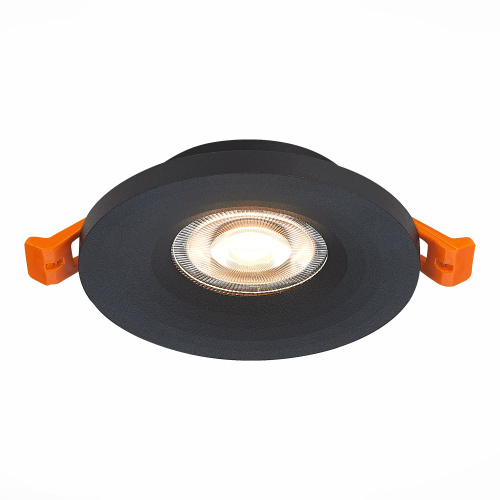 ST205.408.01 Св-к встр. Черный GU10 1*50W  D95xH27 220V Без ламп Встраиваемые светильники фото 8