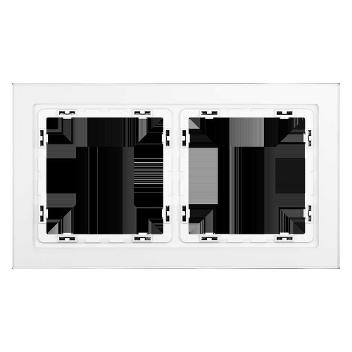 Рамка стеклянная Voltum S70 на 2 поста, (белый,матовый,стекло) VLS110202 Рамка стеклянная Voltum S70 на 2 поста, (белый,матовый,стекло) VLS110202