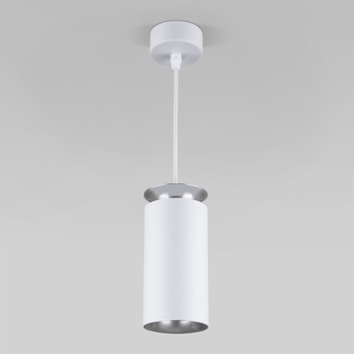 Подвесной светодиодный светильник DLS021 9+4W 4200К белый матовый/серебро фото 4