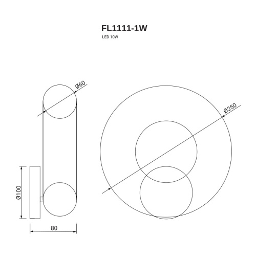 Бра Missio FL1111-1W фото 3