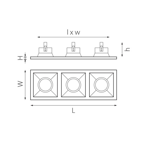 Комплект из светильников и рамки Lightstar Domino Quadro (214537+214507+214503+214507) D537070307 фото 2