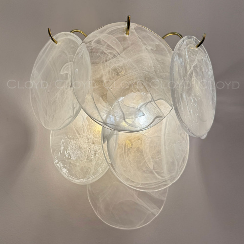 Бра Cloyd LINZE-B W2 / выс. 32 см - латунь - белое стекло (арт.20482) фото 2