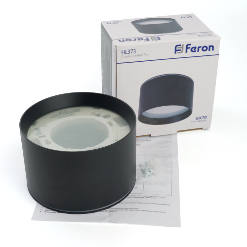 Светильник потолочный Feron HL373 25W, 230V, GX70, черный фото 8