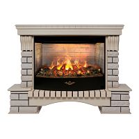 Каминокомплект COUNTRY/БРУКЛИН Бежевый дуб с очагом Электроочаг FIRESTAR/ФАЕРСТАР 33