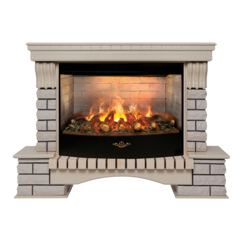 Каминокомплект COUNTRY/БРУКЛИН Бежевый дуб с очагом Электроочаг FIRESTAR/ФАЕРСТАР 33