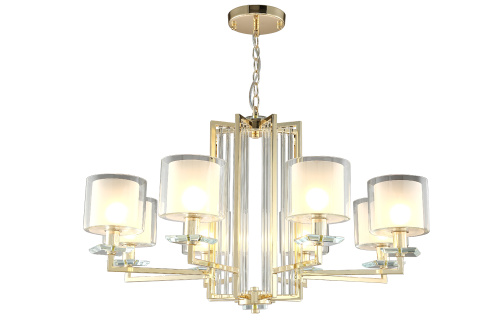 Люстра Crystal Lux NICOLAS SP-PL8 GOLD/WHITE фото 2