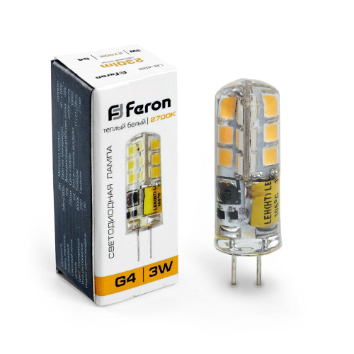 Лампа светодиодная Feron LB-422 G4 3W 12V  2700K