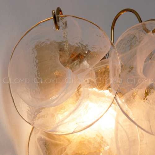 Бра Cloyd LINZE-B W2 / выс. 32 см - латунь - белое стекло (арт.20482) фото 6