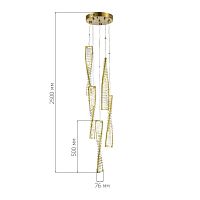 SL6205.303.05 Светильник подвесной ST-Luce Латунь/Прозрачный LED 1*55W 4000K ELICA