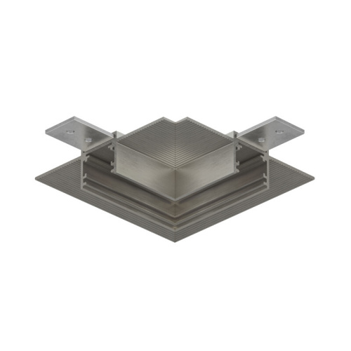 Угловой элемент трека SHINE HIDE для ГКЛ 12,5 мм, 90°, потолок–потолок, тёмный никель, алюминий фото 3