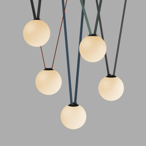 DK5555-BK Cветильник для трека-ремня Belty, серия Orb, со светодиодом, D230*H236мм, 48V DC, 15W, RA90, 120°, 3000K, IP20, черный, акрил фото 4