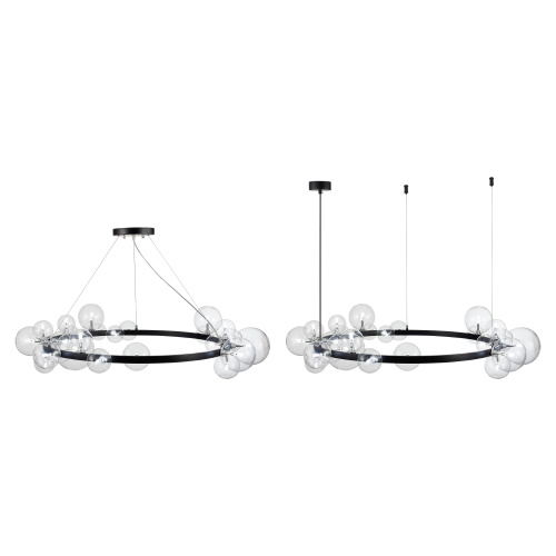 SL1165.403.24 Светильник подвесной ST-Luce Черный/Прозрачный G4 24*5W NECTON фото 11