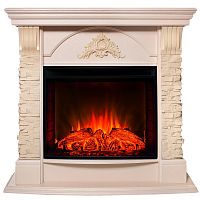 Каминокомплект ATHENA/АТЛАНТА Айвори с очагом Электроочаг EVRIKA 25.5