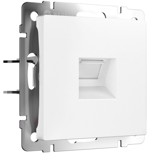 Розетка Ethernet RJ-45 cat. 6A экранированная (белый матовый) W5120001