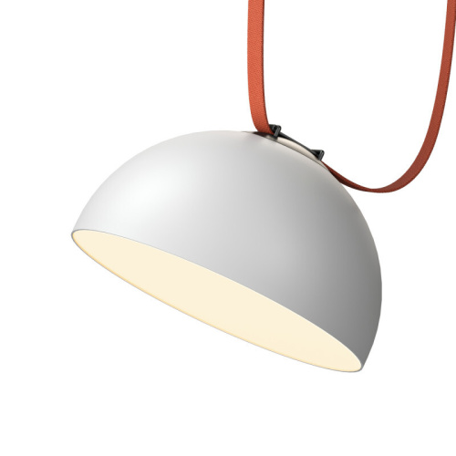 DK5563-WH+BK Cветильник для трека-ремня Belty, серия Flow со светодиодом, D300*H171мм, 48V DC, 28W, RA90, 120°, 3000K, IP20, белый с черным, алюминий фото 2