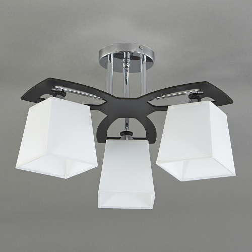 Потолочный светильник Escada 1116/3PL E27*60W Chrome/Black/White фото 2 Потолочный светильник Escada 1116/3PL E27*60W Chrome/Black/White фото 2