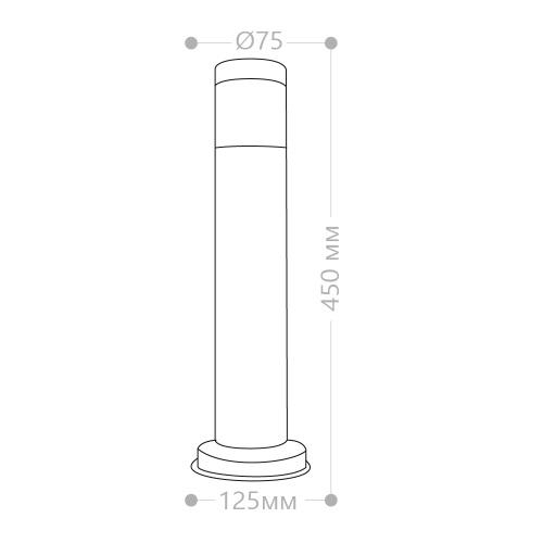 Светильник садово-парковый Feron DH022-450, Техно столб, 18W E27 230V, серебро фото 8 Светильник садово-парковый Feron DH022-450, Техно столб, 18W E27 230V, серебро фото 8