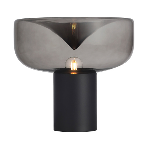 SL6014.404.01 Прикроватная лампа ST-Luce Черный/Дымчатый E27 1*40W RIPPLE фото 3