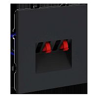 Розетка акустическая встраиваемая Voltum S70 4-местная, (графит) VLS060307