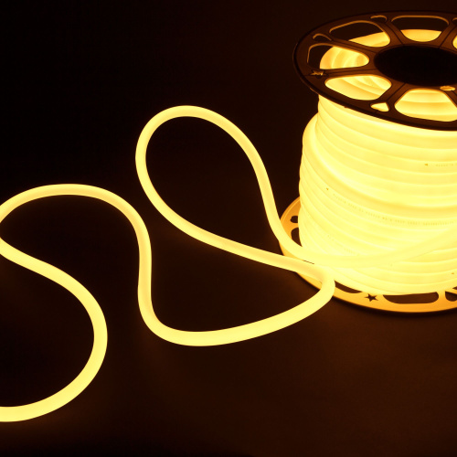 Светодиодный гибкий неон 220 В 9.6 Вт/м 144 Led 2835 IP67, круглый теплый белый 3300 K, 50 м Гибкий неон 220V 9,6W 144Led 2835 IP67 круглый теплый белый, 50 м фото 4