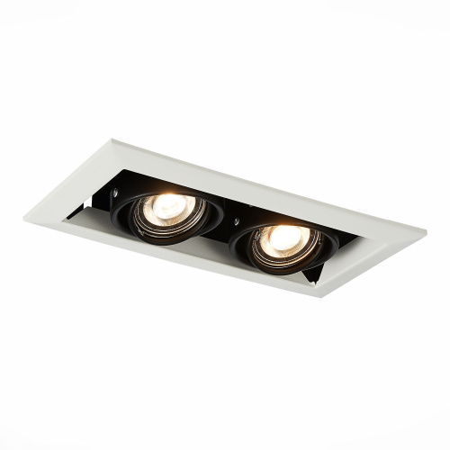 ST250.548.02 Св-к встр. Черный GU10 2*50W  L245xW126xH70 220V Без ламп Встраиваемые светильники фото 2