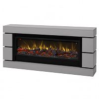Каминокомплект SEATTLE/РОЯЛ Светло-серый с очагом Электроочаг BEVERLY-S MULTY/БЕВЕРЛИ МУЛЬТИКОЛОР
