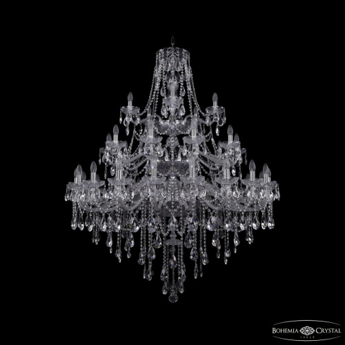 Люстра хрустальная 1415/20+10+5/460/3d Ni