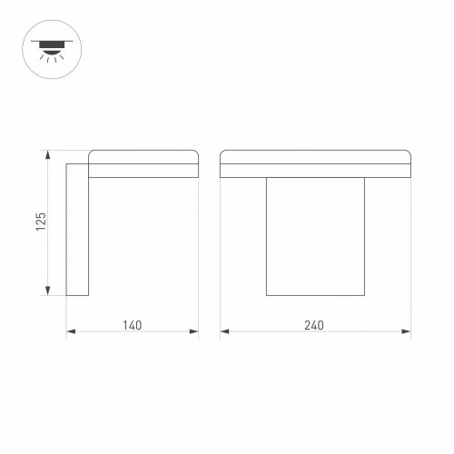 Уличный настенный светодиодный светильник Arlight LGD-Tent-Wall-9W Warm3000 029977 фото 4