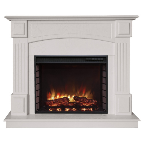 Каминокомплект CAROLINA/БОСТОН Береза белая с очагом Электроочаг RICH/РИЧ 25.5 фото 3