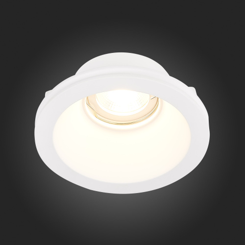 ST254.308.01 Св-к встр. из гипса Белый GU10 1*50W  IP20 D120xH50 180-240V Без ламп Встраиваемые светильники фото 2