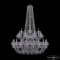 Люстра хрустальная 1410/20+10+5/400/h-160/2d Ni V0300 Bohemia Ivele Crystal (Богемия Ивеле Кристалл)