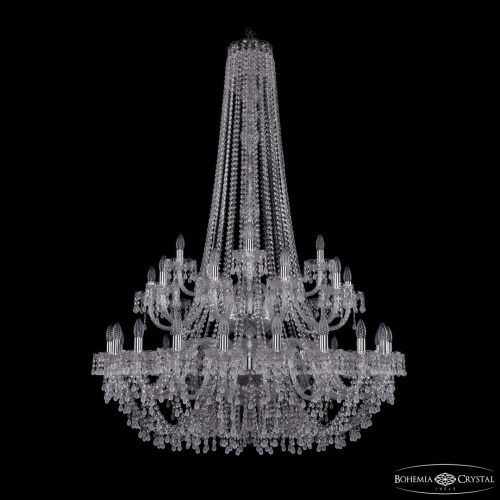 Люстра хрустальная 1410/20+10+5/400/h-160/2d Ni V0300 Bohemia Ivele Crystal (Богемия Ивеле Кристалл)