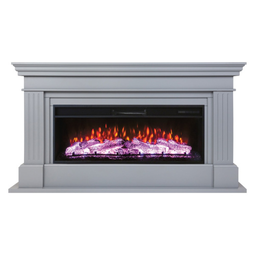 Каминокомплект ONTARIO/ЛЕОНАРДО Шиншилла с очагом Электроочаг JOKER/ДЖОКЕР 45 фото 2